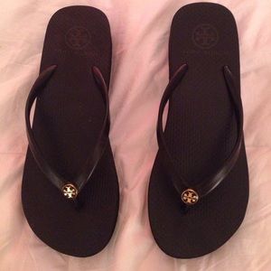 Tory Burch wedges flip flops