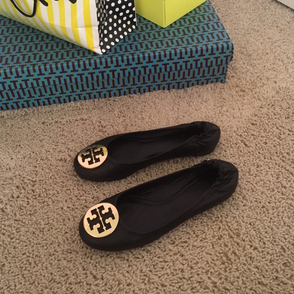 Black Tory Burch Reva Flats