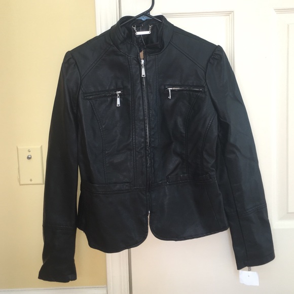 NWT Vegan leather motorcycle jacket
