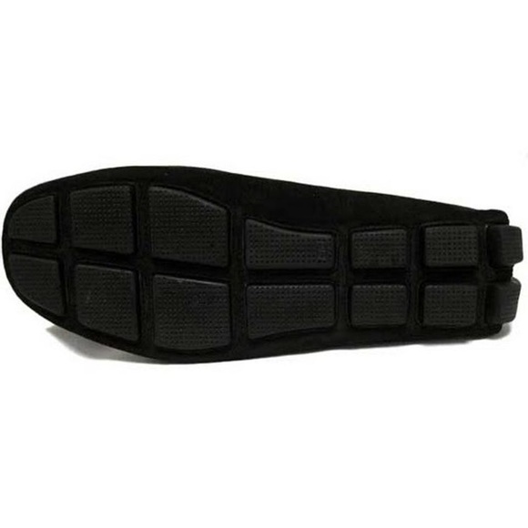 Men\'s Suede Car Shoe with Real Crocodile Details