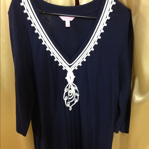 Lilly Pulitzer Dresses & Skirts - Lily pullitzer navy cotton dress