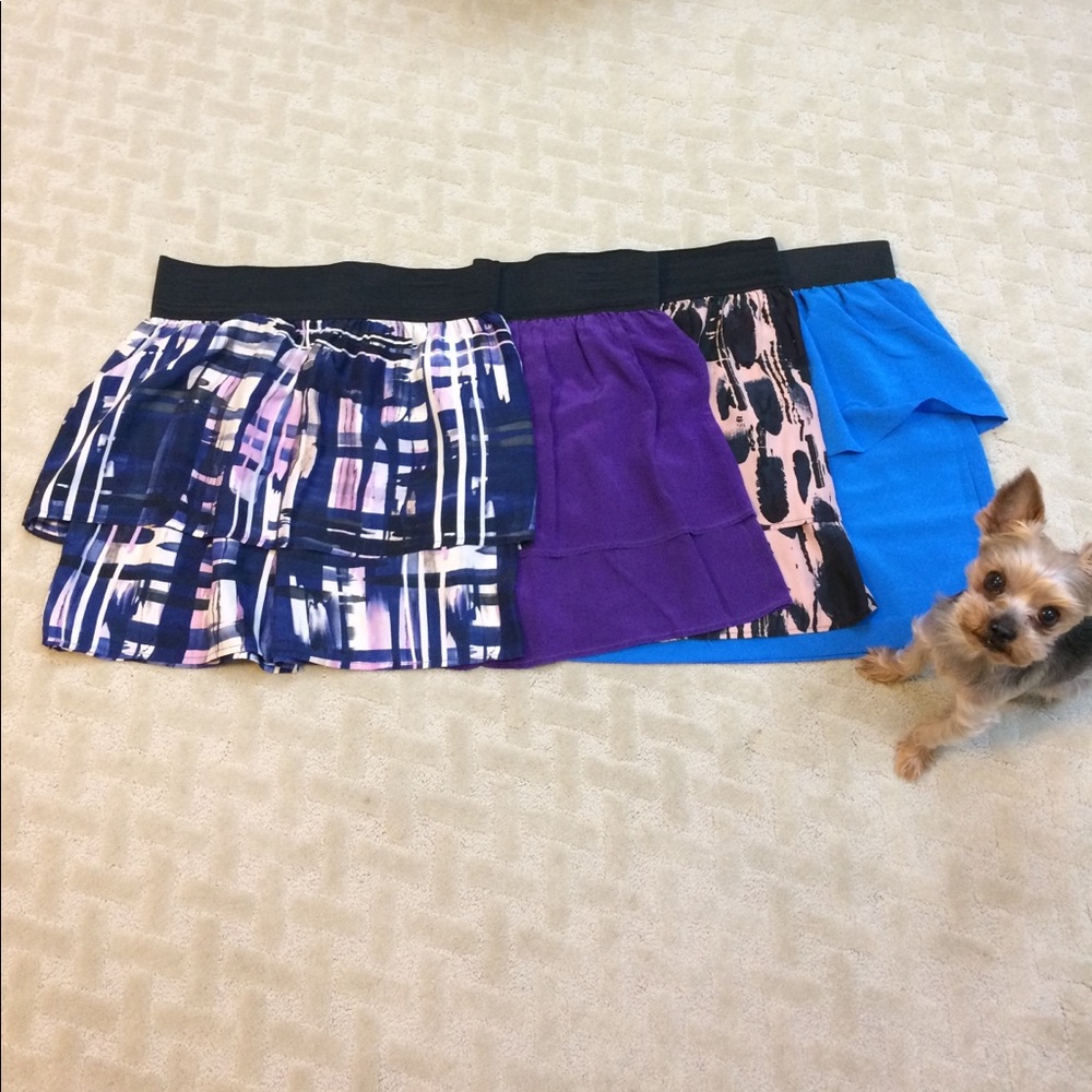 FINAL SALE Bundle of Aqua Double Layer Skirts