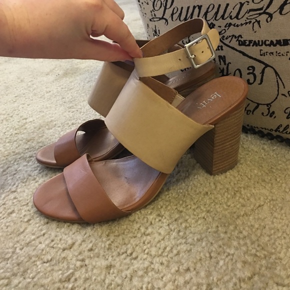 Gorgeous neutral stacked heel