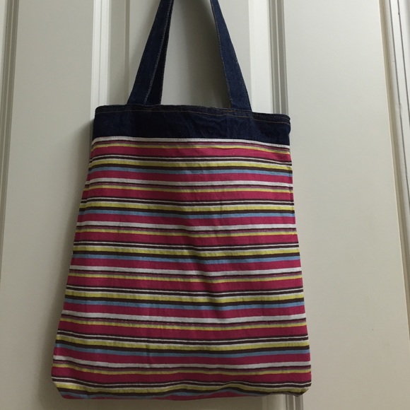 Reversible Denim Picnic / Beachside Small Tote - Picture 4 of 4