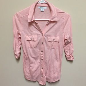 Adorable light pink button up! Size small!
