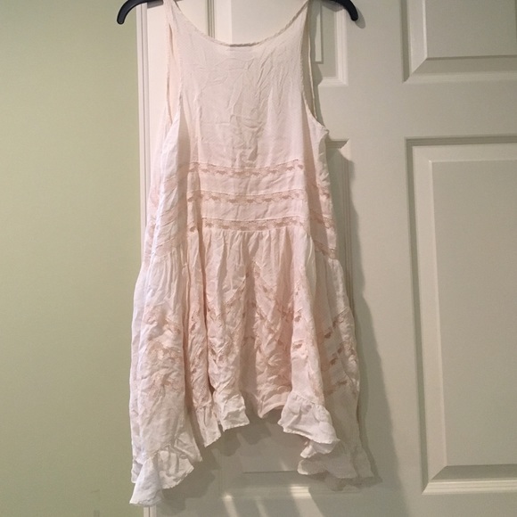 Free People Lace Trapeze Tunic Dress in Off White - Picture 3 of 3
