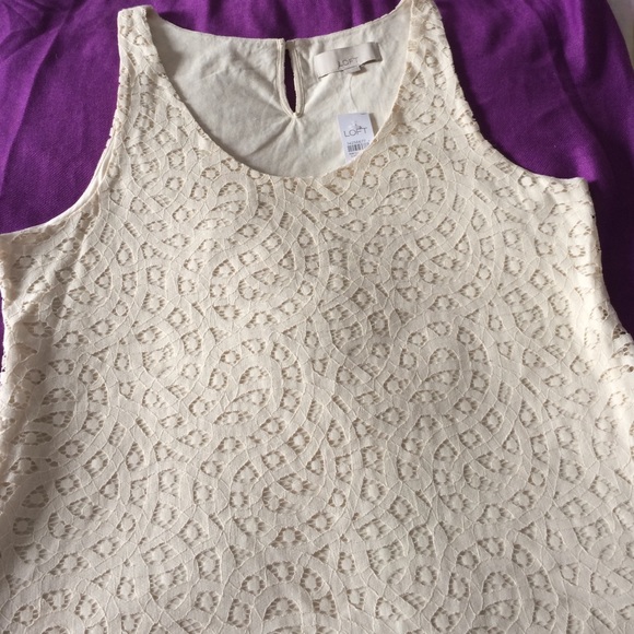 Cream lace tank top