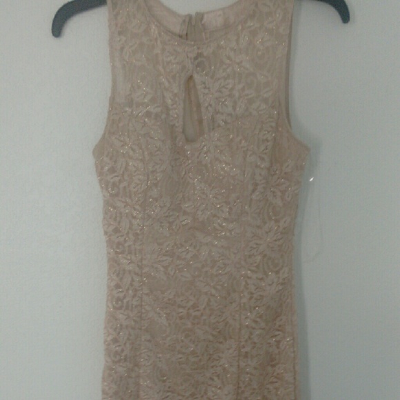 Gold Lace Formal Dress