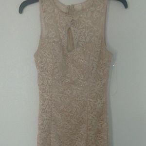 Gold Lace Formal Dress