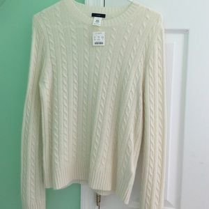 JCrew Cream Knit Sweater