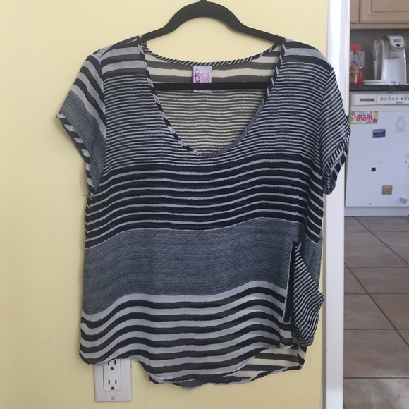 Blue and white striped shirt