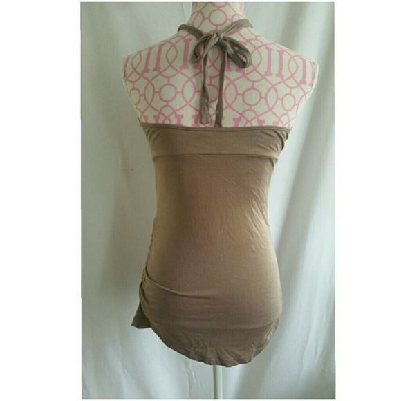 GUESS EMBROIDERY RUNCHED HALTER TOP - Picture 4 of 4