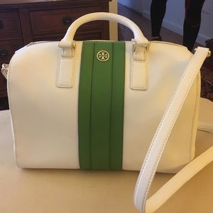 Tory Burch Robinson Color Block Middy Satchel