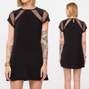 Floating panel silk dress