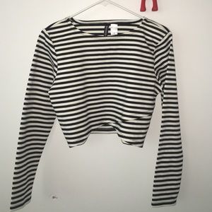 Black/White Crop Top