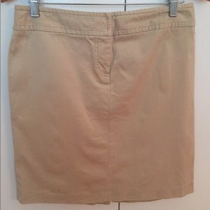 J. Crew Cotton Khaki Petite Pencil Skirt