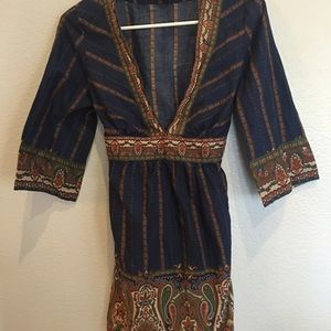 Boho long sleeve dress