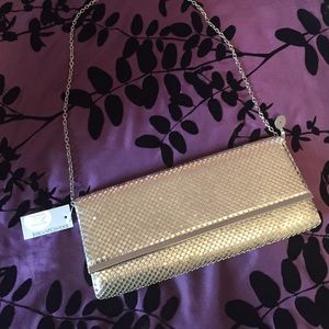 Brand New Jessica McClintock Silver Clutch