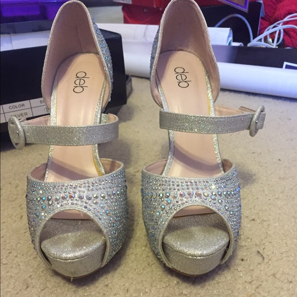 Silver heels.