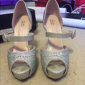 Silver heels.