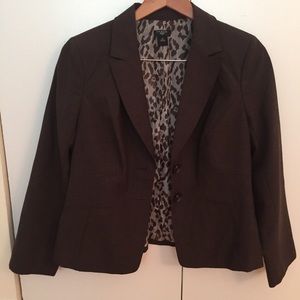 Ann Taylor Petite Brown Lightweight Suit