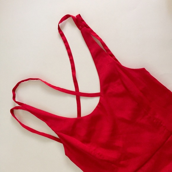Tobi red cradle back dress