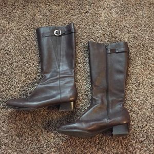 Trotters Brown Boots Extended Calf