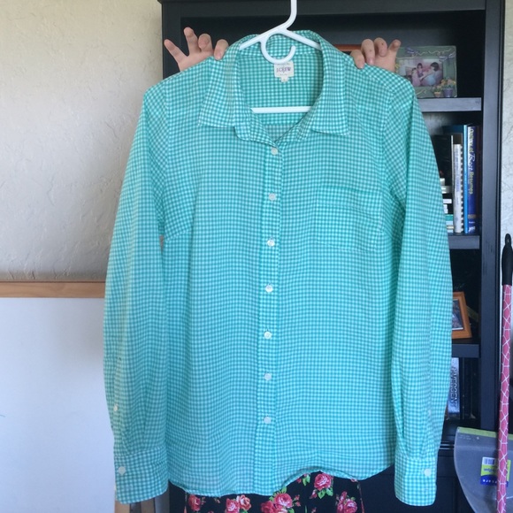 J Crew button down long sleeve blouse. EUC