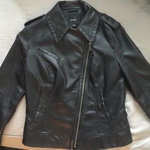Express Black Faux motorcycle Jacket