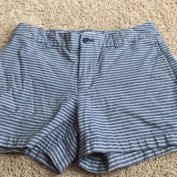 Blue & white striped shorts