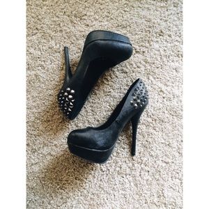 *LOWEST* Black Studded Heels