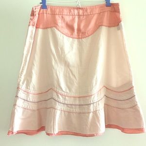 Marc Jacobs knee length pink cotton & satin skirt