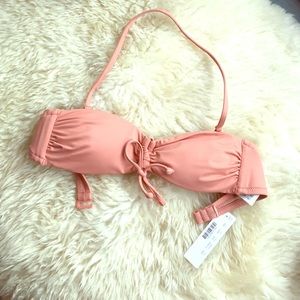 J.Crew Italian Matte Bandeau Bikini XXS