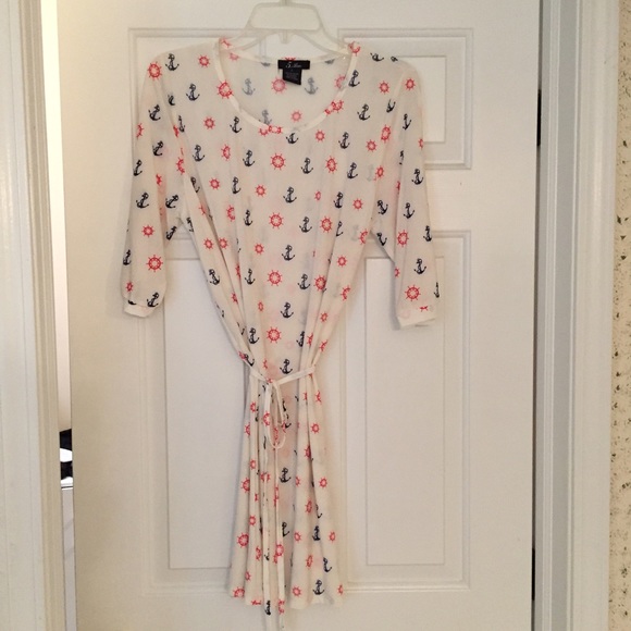 Cute nautical print tunic dress, NWT