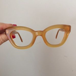 Cutler and gross yellow eyeglasses