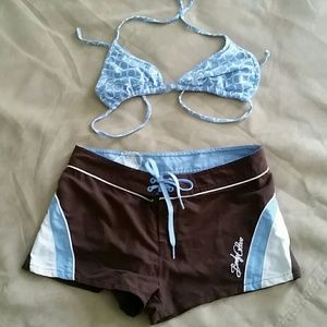 Body Glove board short and triangle top