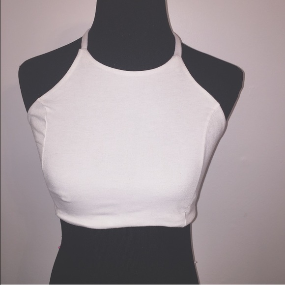 White halter top