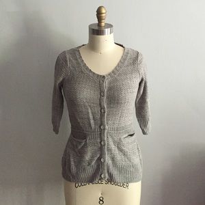 Anthropologie Sparrow Grey Knit Cardigan