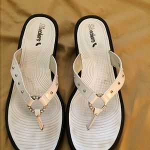 White sandals