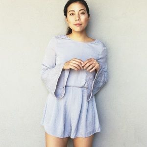 Topshop Bell Sleeved Romper/Jumper