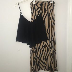 Crop top with maxi skirt