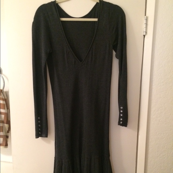 Dark gray sweater dress - Picture 3 of 4