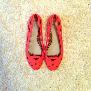 Hot pink melissa + Jason Wu flats
