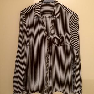 The Limited Ashton Blouse black/white stripe