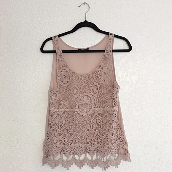 Forever 21 Tan Crochet Tank - Picture 1 of 2