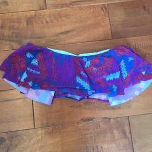 strapless printed bikini top