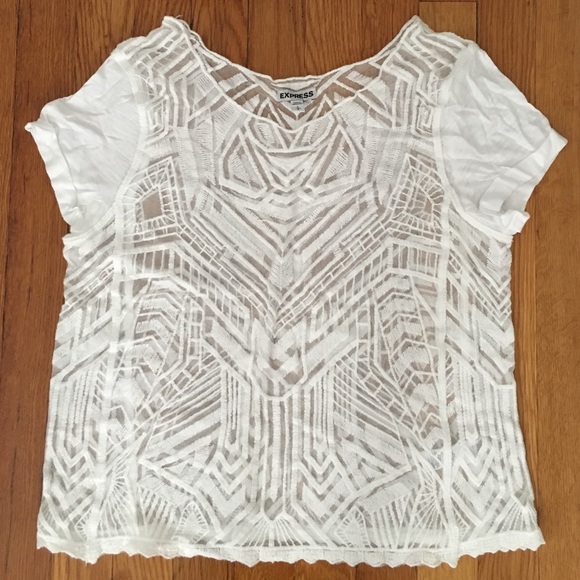 Short sleeve sheer shirt