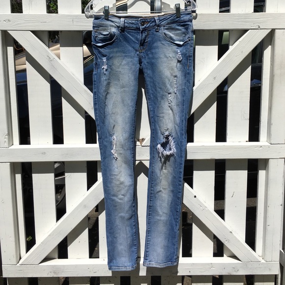 Zara Denim - Straight leg destroyed jeans from Zara