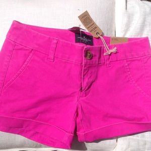 American Eagle Pink Washed Shorts