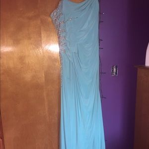 Prom Dress - Light Teal, Aqua. WORN ONCE.